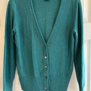 Cabi Teal Tearoom Cardigan Sweater, Sz Med